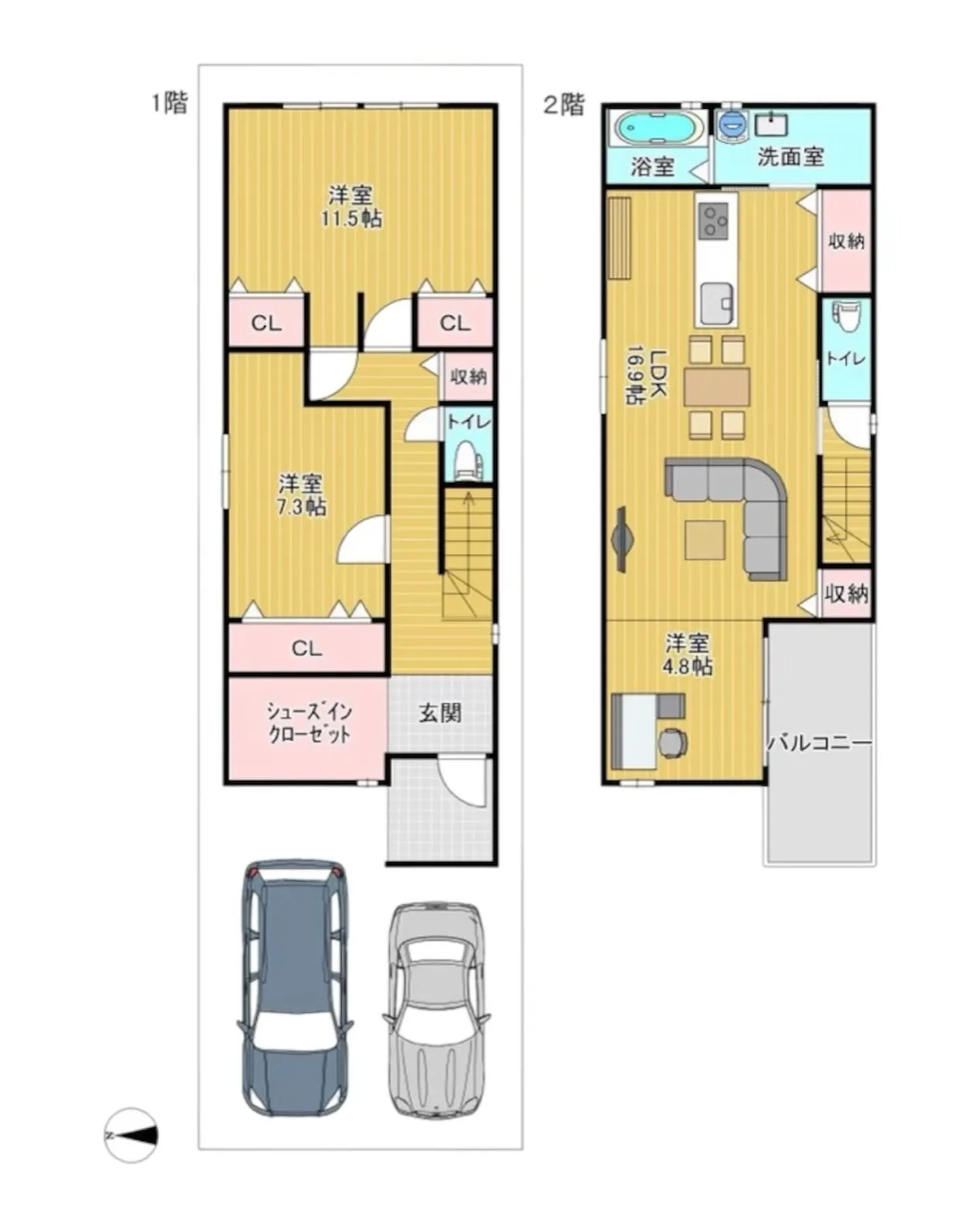 駐車2台OK🚗✨黒が映える新築戸建